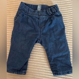 GAP Navy Pull-On Denim Leggings with Rosette